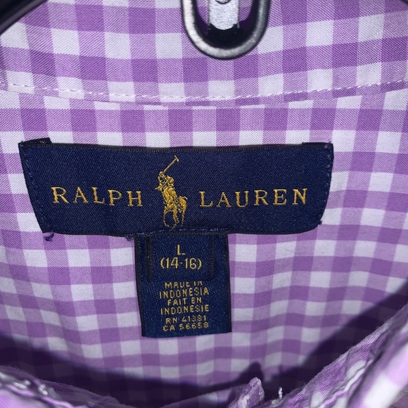 Ralph Lauren dress shirt sz 14/16 large - Picture 4 of 5